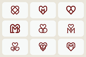 Minimalist Heart Logo Bundle, a Branding & Logo Template by Vectorium Studio