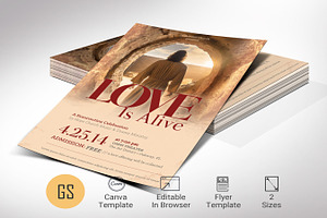 Alive Easter Flyer Canva Template, a Flyer Template by Godserv Designs