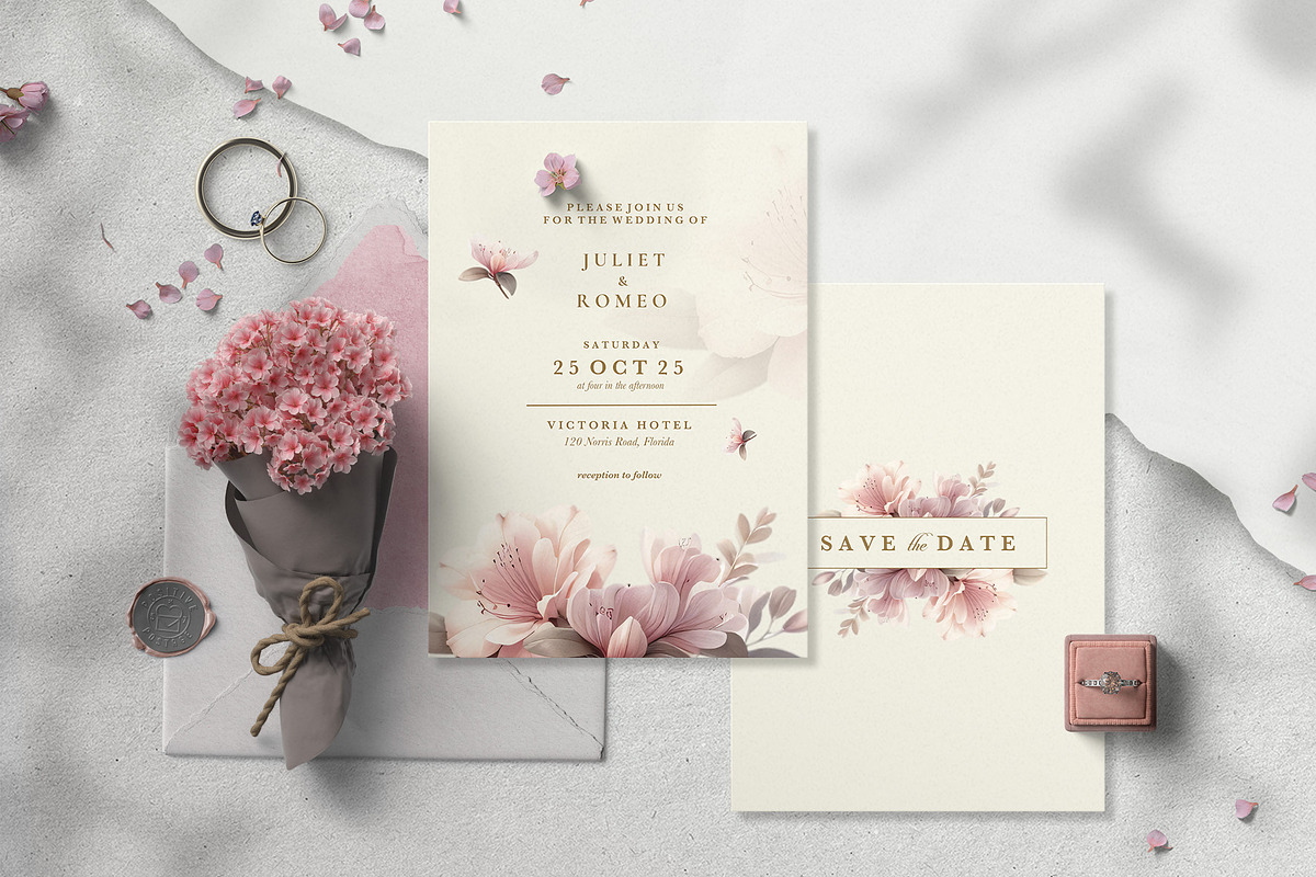 60 Floral Wedding Card, an Invitation Template by EvitePapery (Photo 4 of 15)