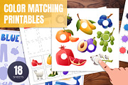 Color matching printables | 18 sheet, a Poster Template by EeKayStore (Thumbnail 1 of 6)