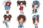Quirky Cute Little Girl Clipart, an Illustration by Craft Nest (Thumbnail 9 of 10)
