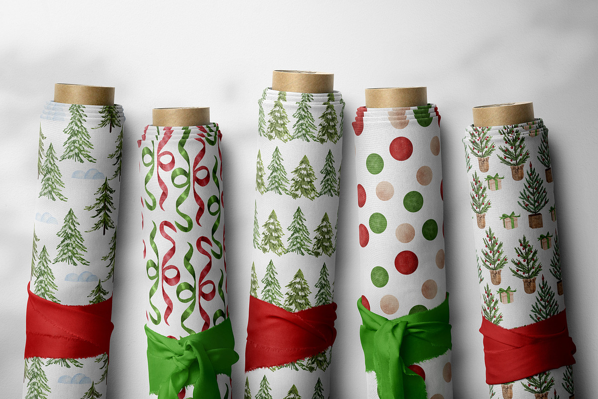 Christmas Tree Clipart & Patterns, a Pattern Graphic by Lagmar Design (Photo 6 of 13)