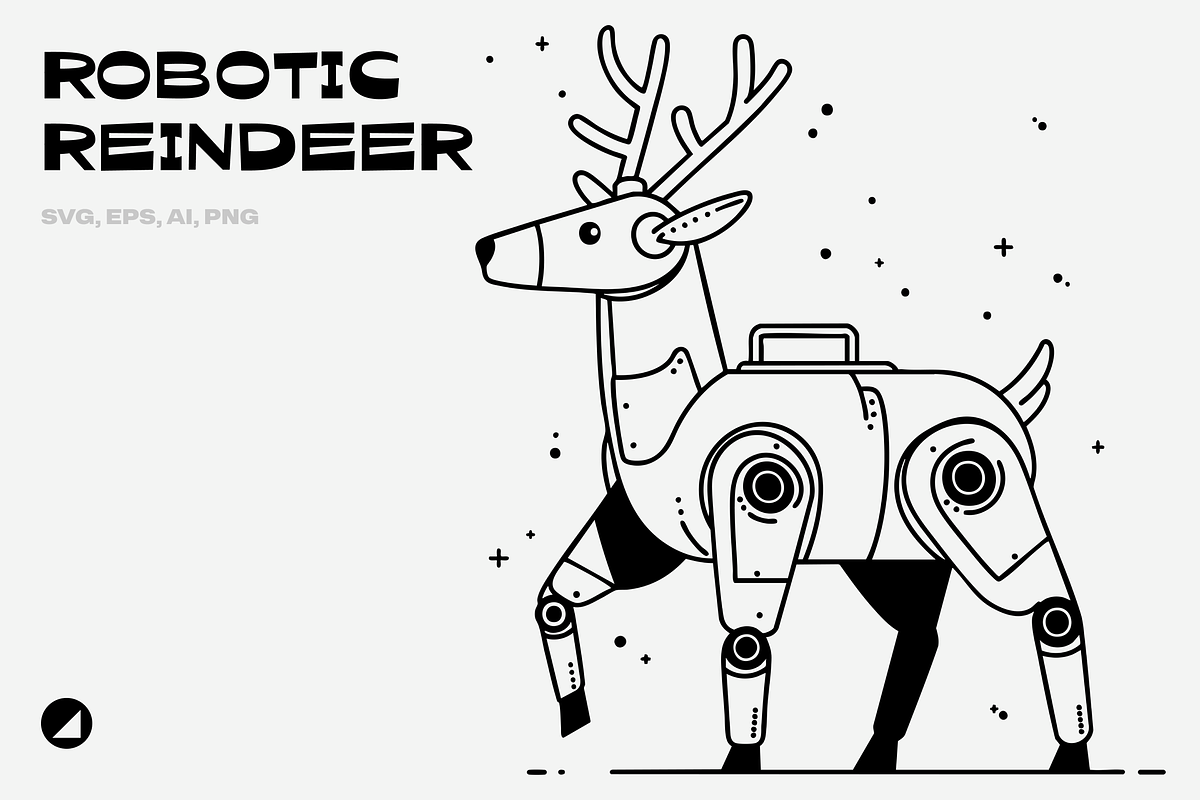 Futuristic Robotic Reindeer, a Technology Illustration by Danil Polshin