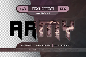 Army Editable Text Effect