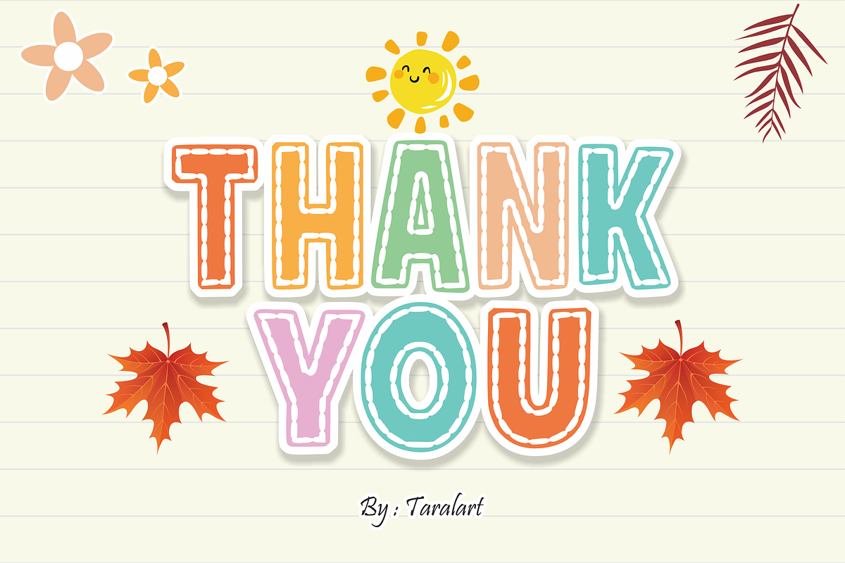 AUTUMN ART - Stitched Display Font, a Sans Serif Font by KiddoGlyphs Studio (Photo 3 of 3)