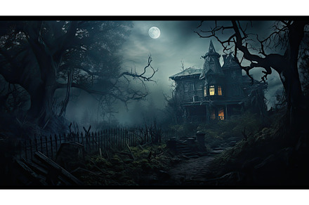 scary horror banner horror ai, an Abstract Photo by pikepicture