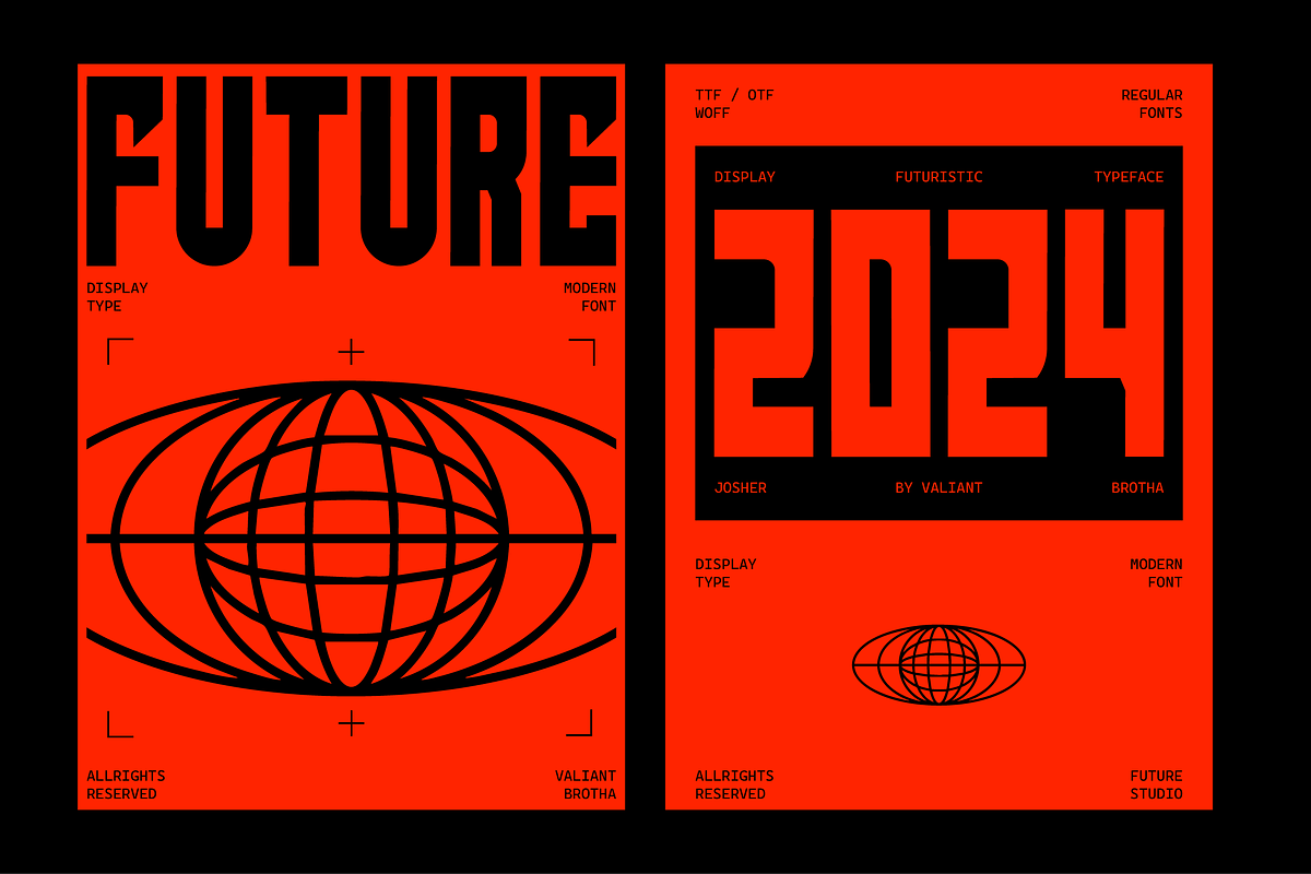 VB Josher - Futuristic Font, a Sans Serif Font by VALIANTBROTHA (Photo 6 of 9)
