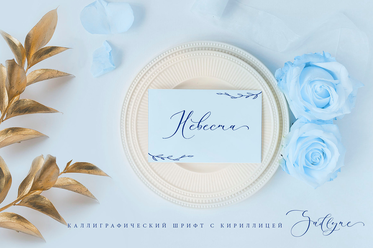 Sadlyne Wedding font + Cyrillic, a Script Font by IraDvilyuk (Photo 11 of 22)