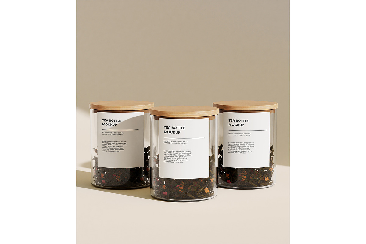 Tea Glass Bottle Jar Mockup, a Cups & Container Mockup by mockupocka (Photo 5 of 10)