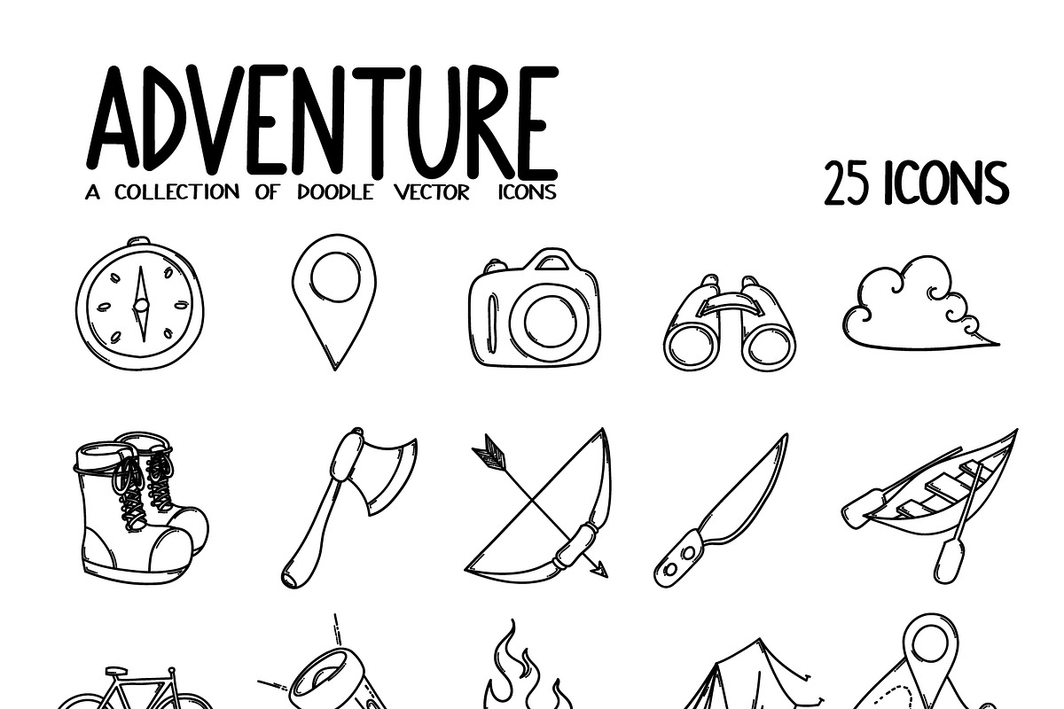 4300+ Hand-Drawn Doodle Icons Bundle, an Outline Icon by TKDoodle (Photo 3 of 36)