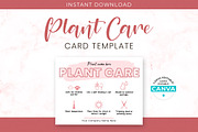 Plant Care Card Template, a Design Template by Snapybiz (Thumbnail 1 of 9)