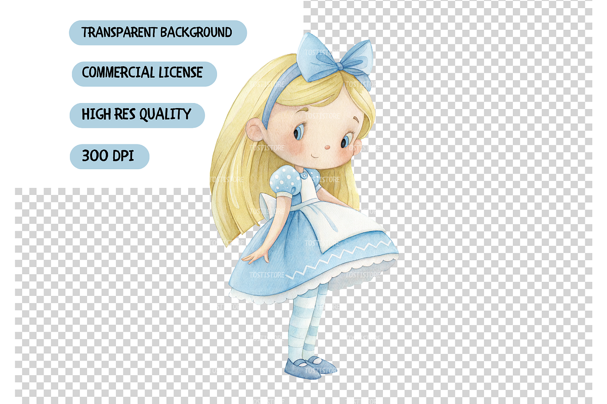 Alice In Wonderland Clipart, an Illustration by TatiMockup (Photo 4 of 5)