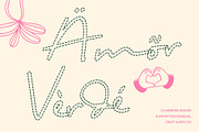 CS Wardine Dashed, a Script Font by Craft Supply Co. (Thumbnail 7 of 8)