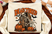 Halloween Dead Tired Skeleton Coffin, a Seasonal Illustration by Canvas Craft (Thumbnail 4 of 6)