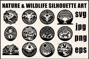Nature & Wildlife Art Bundle, an Object Graphic by abu67222