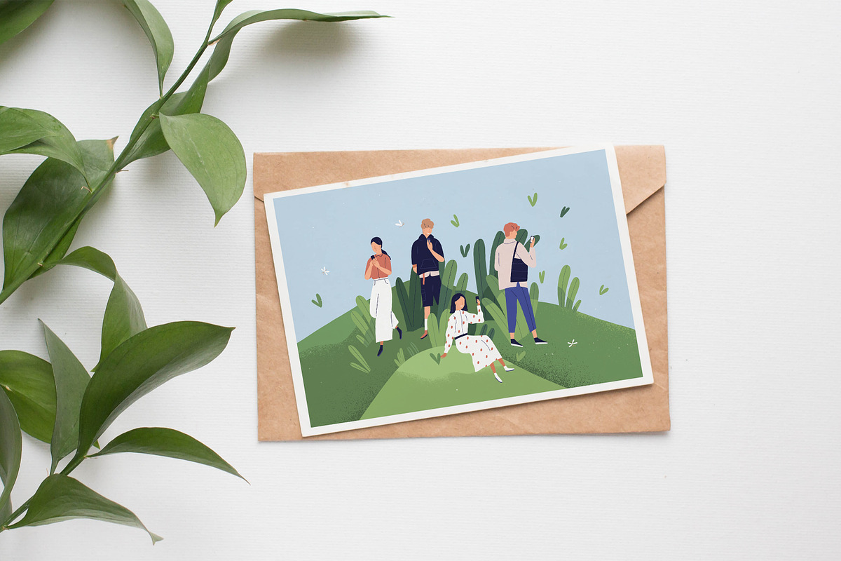 Happy app users with smartphones, a Person Illustration by Good Studio (Photo 2 of 3)