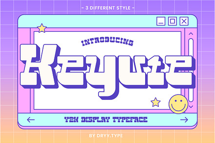 Keyute - Y2k Display Typeface, a Symbol Font by Dryy.type