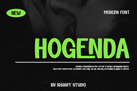 Hogenda - Block Font, a Sans Serif Font by Iqsiart Studio