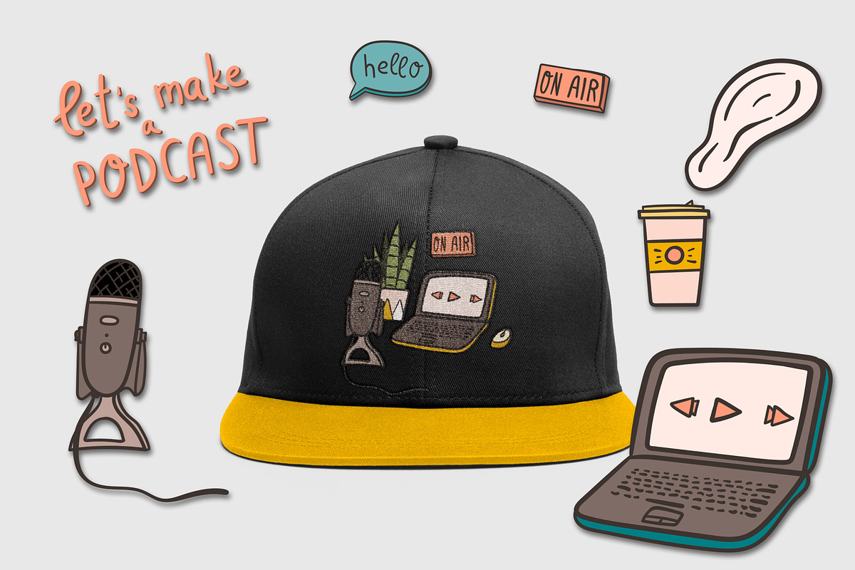 Podcast doodles, a Technology Illustration by helgascandinavus (Photo 8 of 9)