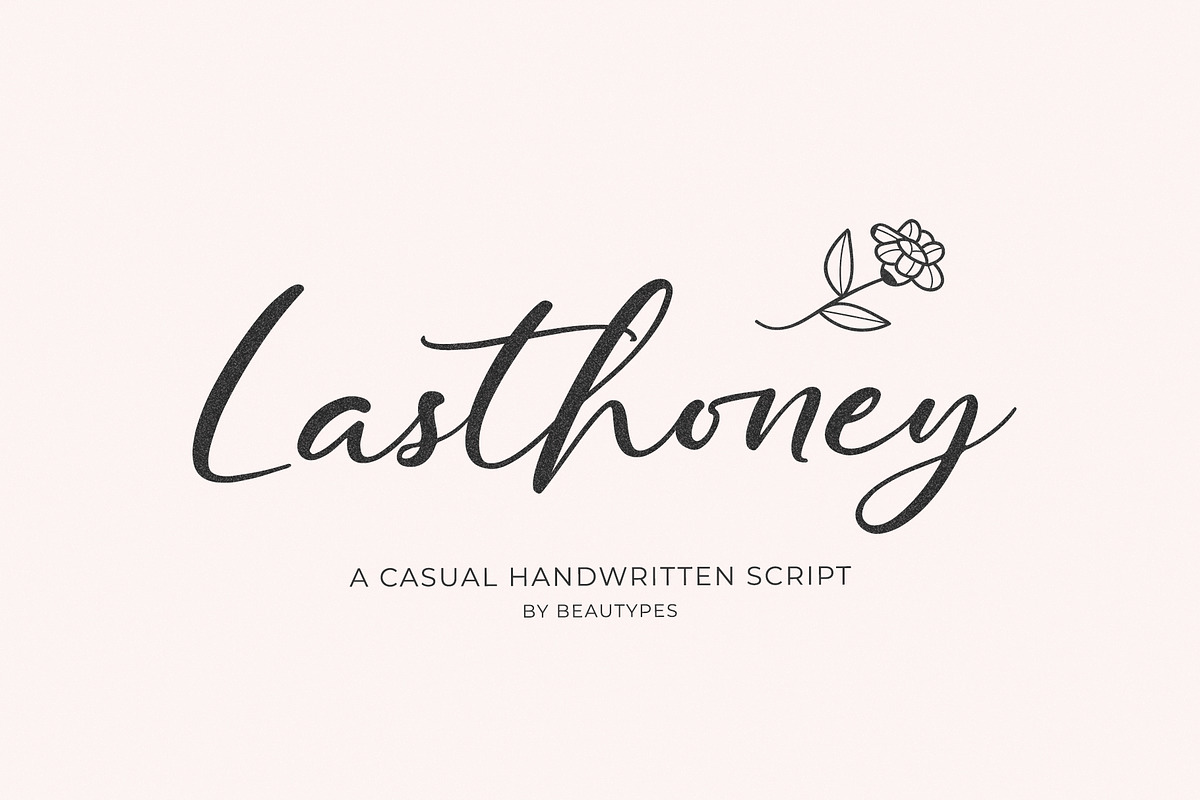 Lasthoney - A handwritten script, a Script Font by Beautypes (Photo 1 of 7)