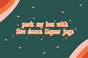 Dosky - Groovy Typeface, a Sans Serif Font by takoliko (Thumbnail 5 of 11)
