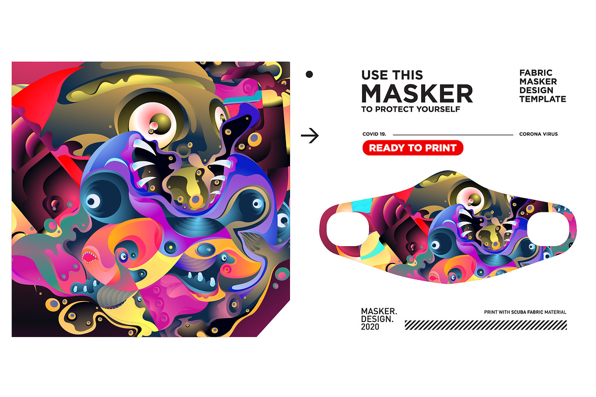 Cute Masker Design & mockup, a Mask Mockup by singpentinkhappy (Photo 7 of 16)