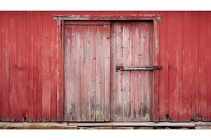 farmhouse red barn door ai generated, an Architecture Photo by pikepicture