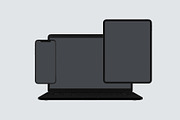 Black Devices Mockup #2, an iPhone Mockup by Seven Lights (Thumbnail 2 of 4)