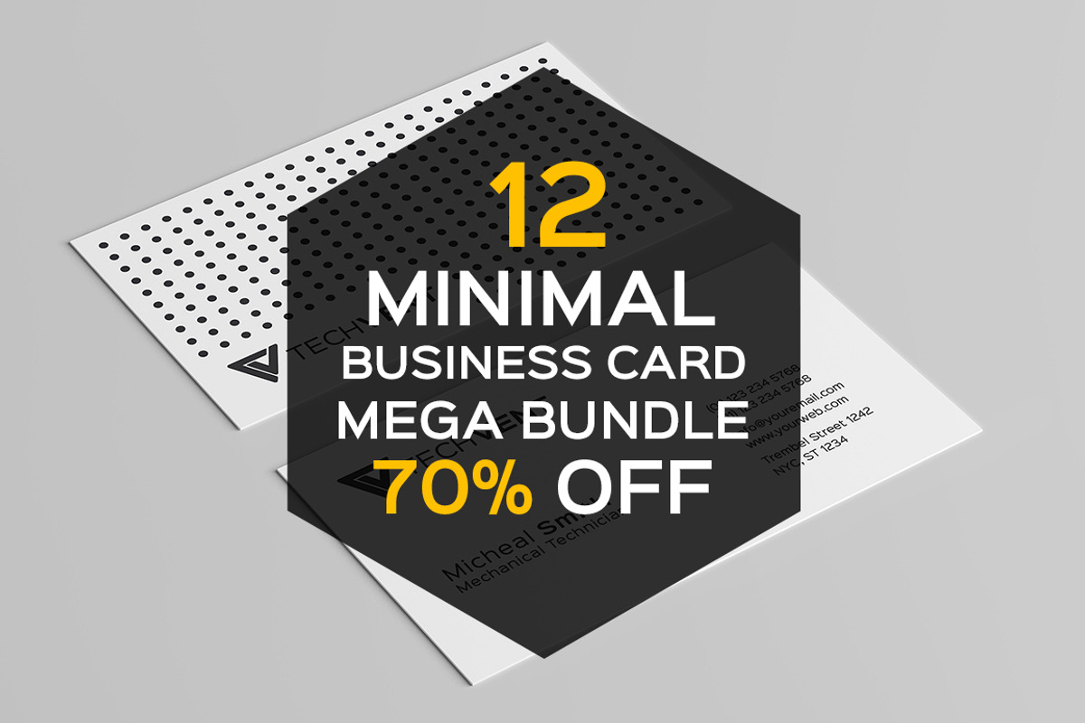 12 Minimal Business Card Templates, a Business Card Template by Shahjhan (Photo 1 of 4)