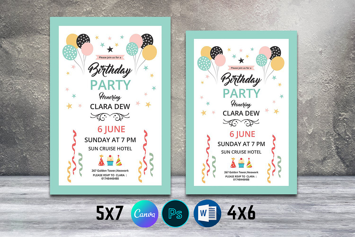 Birthday Party Invitation Flyer-V550, a Flyer Template by Template Shop (Photo 1 of 3)