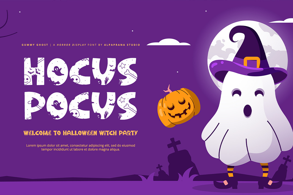 Gummy Ghost - Display Font, a Script Font by Alpaprana (Photo 3 of 10)