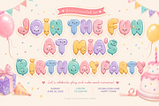 Cloudwink : A Playful Balloon Font, a Handwritten Font by Letterhanna Studio (Thumbnail 9 of 9)