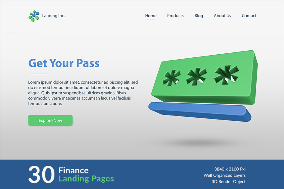 Finance Landing Pages, a Templates & Theme by Odeniz (Photo 2 of 31)