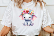 Baby Elephant Clipart, an Illustration by Pixels.Craft (Thumbnail 6 of 7)