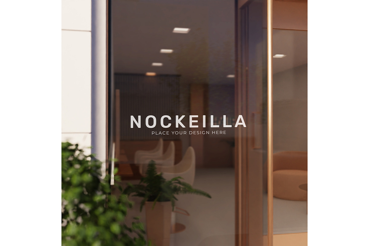 Window glass storefront logo mockup, a Product Mockup by Mockthethics. (Photo 13 of 13)