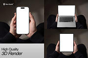 Hand Holding Device Mockup Scene, an iPhone Mockup by RamStudio2 (Thumbnail 2 of 6)