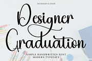 Designer Graduation, a Handwritten Font by FreshTypeINK (Thumbnail 1 of 8)