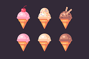 Ice cream cones, a Food Illustration by Ivan Dubovik (Thumbnail 2 of 4)
