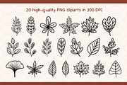 Autumn Leaves Clipart and Patterns, a Pattern Graphic by Drafts n Doodles (Thumbnail 4 of 8)