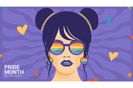 Trendy banner for Pride Month, an Object Illustration by Andrey Yaroslavtsev