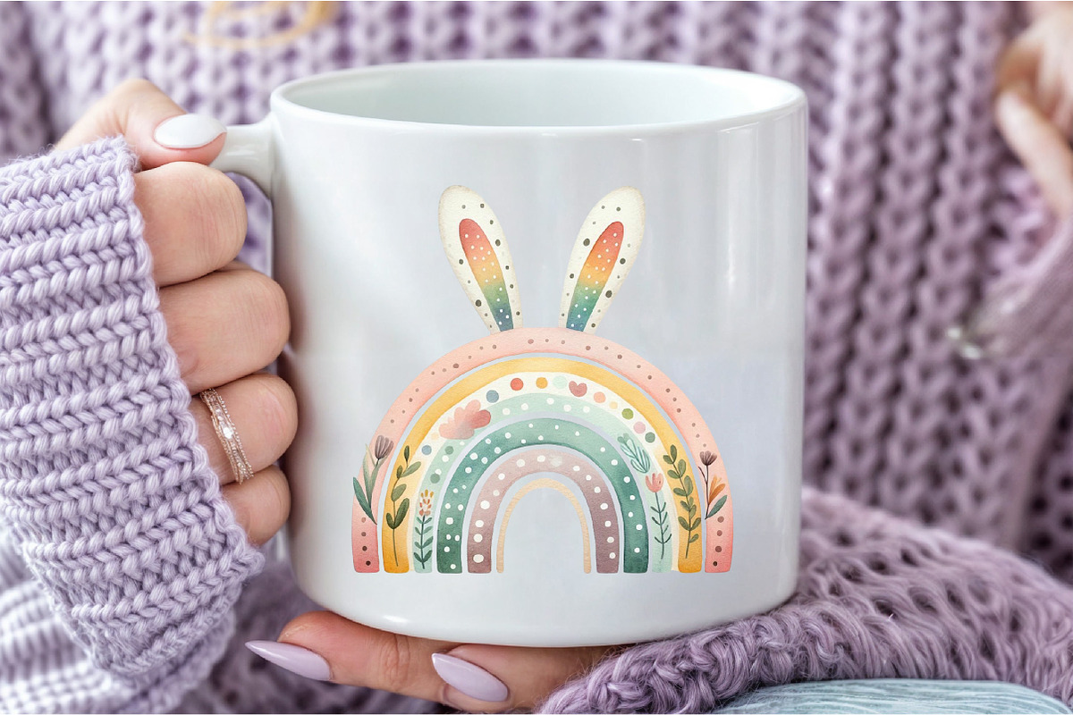 Watercolor Boho Rainbow PNG, an Illustration by DreamCafeArt (Photo 5 of 7)