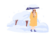 Abnormal weather conditions set, a Person Illustration by Good Studio (Thumbnail 9 of 11)