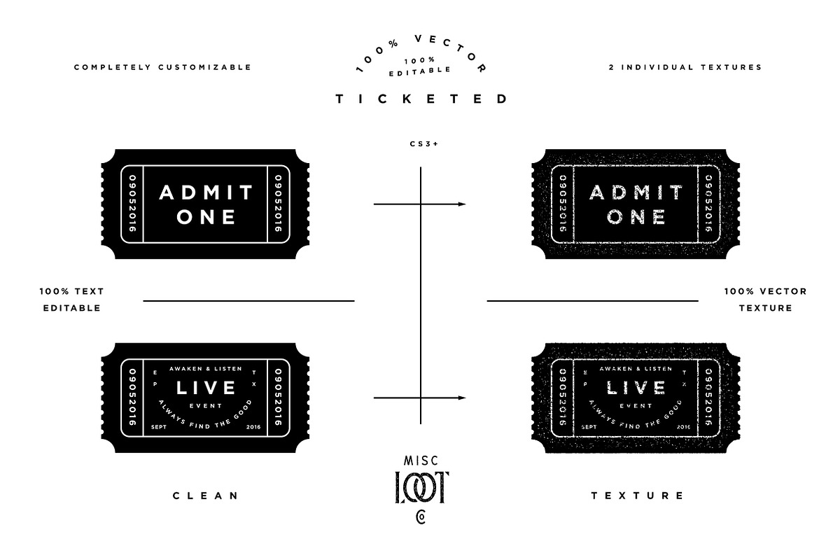 Ticketed Template, an Object Graphic by Misc. Loot Co. (Photo 1 of 5)