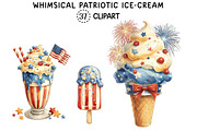 Whimsical Patriotic Ice-Cream, a Seasonal Illustration by Creative Art (Thumbnail 1 of 8)