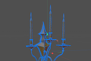 Vintage chandelier, a Light 3D Model by Snji | 3D Models (Thumbnail 7 of 8)