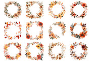 Fall Flower Frame Clipart, an Illustration by Design Market (Thumbnail 3 of 3)