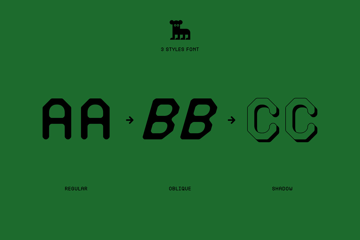 SP MONORIUM MODULAR FONT + DINGBAT, a Sans Serif Font by Sup.Port Studio (Photo 2 of 11)