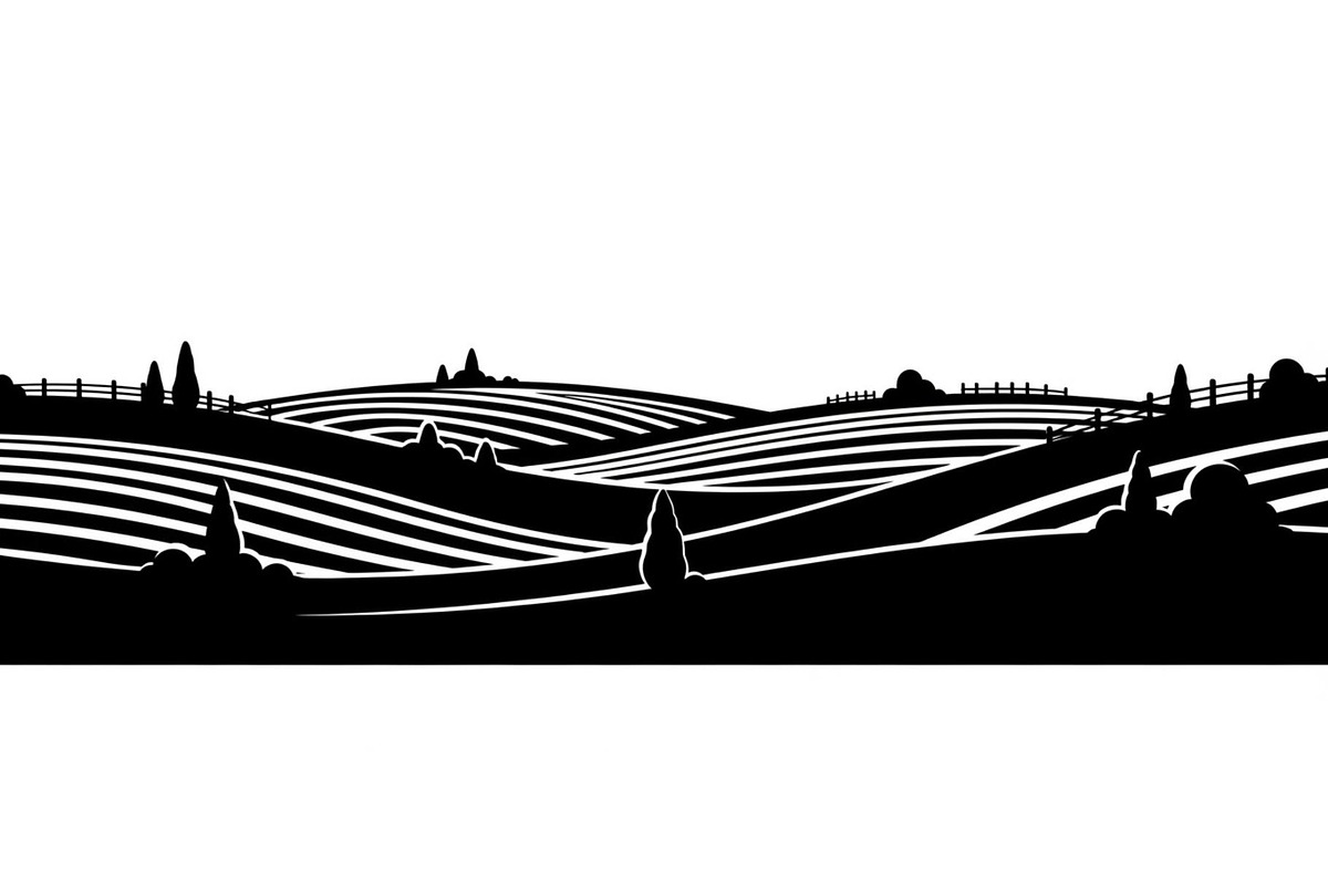 Scenic Rural Landscape Silhouette, a Graphic by BIPLOB EXPERT (Photo 6 of 13)