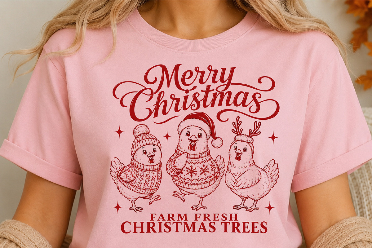 Funny Christmas Chicken PNG, a Seasonal Illustration by DreamCafeArt (Photo 5 of 7)