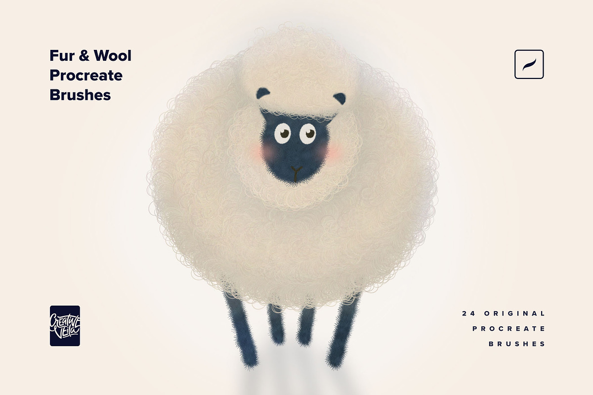 Fur & Wool Procreate Brushes, a Brush Add-On by Creative Veila (Photo 4 of 12)